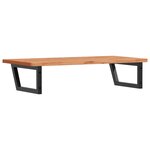 vidaXL Étagère de vasque murale acier et bois massif de hêtre