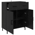 vidaXL Buffet Chêne noir 69 5 x 34 x 90 cm Bois d'ingénierie