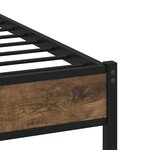 vidaXL Cadre de lit sans matelas avec tête de lit chêne fumé 100x200cm