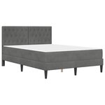 vidaXL Cadre de lit avec matelas Gris foncé 120 x 190 cm Velours