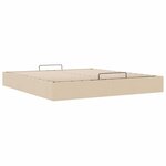 VidaXL Cadre de lit ottoman sans matelas crème 180x200 cm tissu