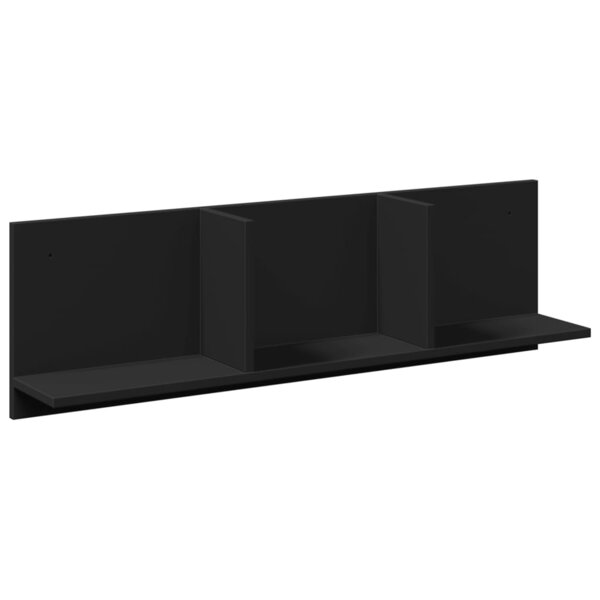 vidaXL Armoire murale 100x16 5x30 cm noir bois d'ingénierie