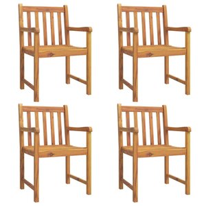 vidaXL Chaises de jardin lot de 4 56x55 5x90 bois massif d'acacia