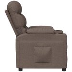 vidaXL Fauteuil inclinable Taupe Tissu