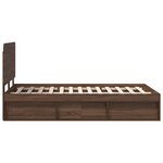 vidaXL Cadre de lit Chêne brun 120 x 190 cm Bois de pin massif