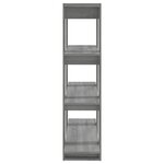 vidaXL Bibliothèque/Séparateur de pièce Sonoma gris 100x30x123 5 cm