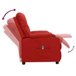 vidaXL Fauteuil inclinable électrique Rouge bordeaux Similicuir
