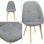 Lot de 2 chaises de salle à manger 86 x 53 x 47 cm gris clair 03_0006735
