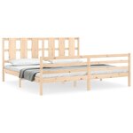 vidaXL Cadre de lit sans matelas 200x200 cm bois massif