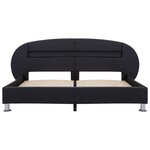 vidaXL Cadre de lit avec LED sans matelas noir 180x200 cm