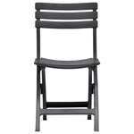 vidaXL Chaises de jardin pliables lot de 2 Plastique Anthracite