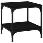vidaXL Tables d'appoint 2 Pièces Noir 40x40x40 cm Bois d'ingénierie