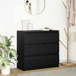 vidaXL Buffet chêne noir 80x35x76 cm bois d'ingénierie