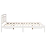 vidaXL Cadre de lit avec tête de lit Blanc Bois de pin