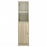 vidaXL Buffet avec porte en verre chêne sonoma 35x37x142 cm