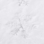 vidaXL Jupe de sapin de Noël de luxe blanche 122 cm en fausse fourrure
