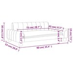 vidaXL Canapé pour enfants crème 90x53x30 cm tissu