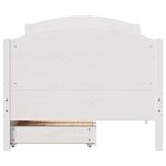 vidaXL Cadre de lit sans matelas blanc 100x200 cm bois de pin massif