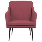 vidaXL Fauteuil Rouge bordeaux 63x76x80 cm Tissu