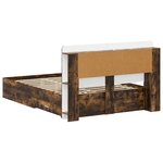 vidaXL Cadre de lit avec rangement Chêne fumé 150 x 200 cm