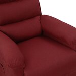 Vidaxl fauteuil inclinable rouge bordeaux tissu