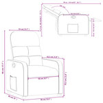 vidaXL Fauteuil inclinable Marron foncé Tissu