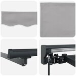 vidaXL Auvent Rétractable Gris clair 300x250 cm tissu