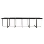 vidaXL Ensemble de salle à manger d'extérieur et coussins 17 Pièces Gris