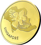 Pièce de monnaie en Cupronickel - Or g Millésime 2024 SINGAPORE SKYLINE