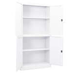 vidaXL Armoire de bureau Blanc 90x40x180 cm Acier