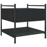 vidaXL Table basse noir 50x50x50 cm bois d'ingénierie