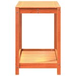 vidaXL Table de rempotage avec étagère cire marron bois massif de pin