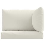 vidaXL Coussins de palette lot de 3 crème mélangé tissu