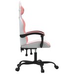 vidaXL Chaise de jeu Blanc et rose Similicuir