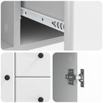 vidaXL Buffet Blanc brillant 89 x 34 5 x 60 cm Bois d'ingénierie