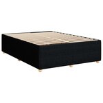 vidaXL Sommier à lattes de lit avec matelas Noir 140x200 cm Tissu