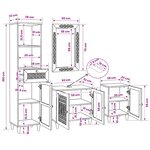vidaXL Ensemble de mobilier de salle de bain avec tiroir 4 Pièces Marron