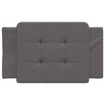 vidaXL Coussin de tête de lit gris 90 cm similicuir