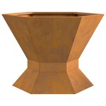 vidaXL Braise Marron 50 x 50 x 40 cm Acier Corten