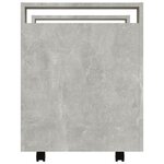 vidaXL Chariot de bureau Gris béton 60x45x60 cm Bois d'ingénierie