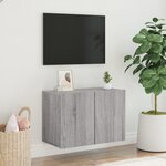 vidaXL Meuble TV mural sonoma gris 60x30x41 cm