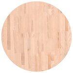 vidaXL Dessus de table Ø70x2 5 cm rond bois massif de hêtre