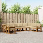 vidaXL Ensemble de canapés d'extérieur 10 Pièces Naturel et Beige