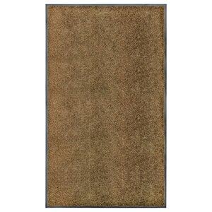vidaXL Paillasson lavable Marron 90x150 cm