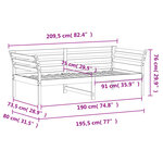 vidaXL Lit de jour sans matelas 75x190 cm bois de pin massif