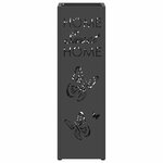 vidaXL Porte-parapluie Noir 15 5 x 15 5 x 49 cm Acier