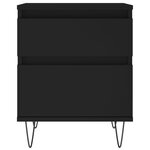 vidaXL Tables de chevet 2 Pièces noir 40x35x50 cm bois d’ingénierie