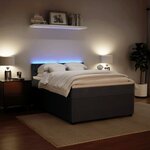 vidaXL Sommier à lattes de lit et matelas Gris foncé 160x200cm Velours
