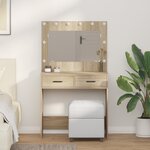 vidaXL Coiffeuse Chêne sonoma 78.5 x 41 x 135 cm Bois d'ingénierie