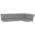 vidaXL Salon de jardin 3 Pièces avec coussins bois de pin imprégné